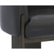 Trine Dark Brown / Vintage Black Night Leather Lounge Chair